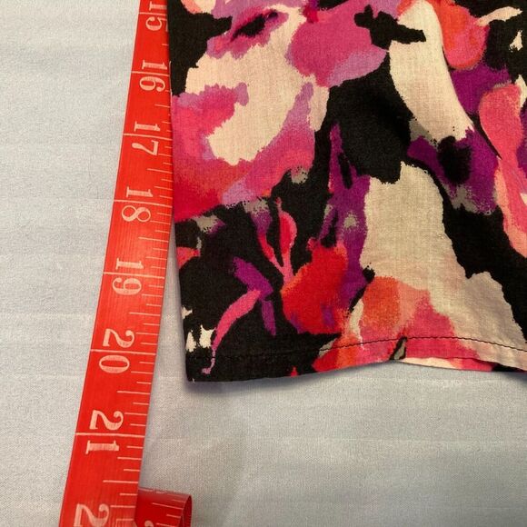 Madison Skirt 100% Cotton PS Petite Small Pink Abstract Floral Smocked Waist - Picture 8 of 9